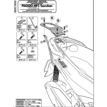GIVISR5600PIAGGIOMP3YOURBAN125-300(11-18)ARKAÇANTATAŞIYICI