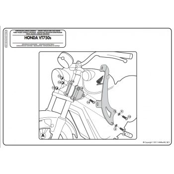 KAPPAAS122A2HONDAVT750S(10-15)RÜZGARSİPERLİKBAĞLANTISI