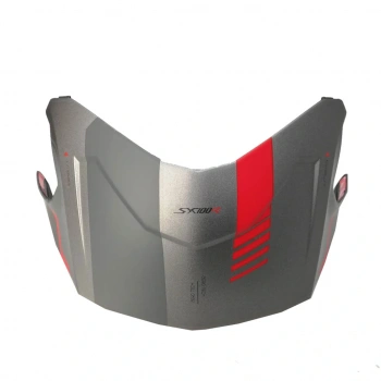 NEXX SX.100R GRIDLINE MAT GRİ-KIRMIZI KASK ARKA SPOILER