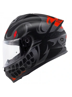 GIVI 50.X BONES MAT SİYAH-KIRMIZI KASK