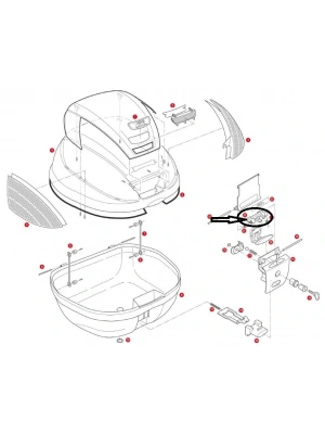 GIVI Z643NR ÇANTA KİLİT PARÇASI TRK33-V46-E370
