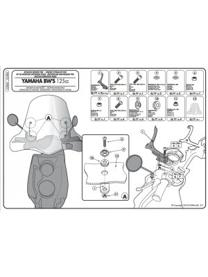 KAPPA A288AK YAMAHA BWS 125 (10-16) RÜZGAR SİPERLİK BAĞLANTISI