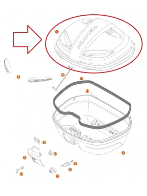 KAPPA ZK47CNM ÇANTA ÜST KAPAK SİYAH K47
