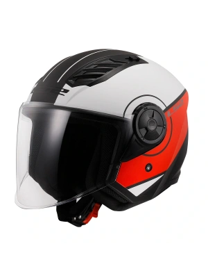 LS2 AIRFLOW 2 COVER MAT SİYAH-KIRMIZI-BEYAZ KASK