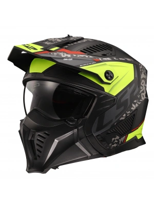 LS2 DRIFTER DEVOR MAT SİYAH-NEON SARI KASK