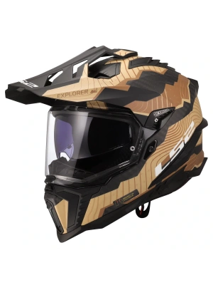 LS2 EXPLORER C KARBON TRICK MAT KAHVE- KASK