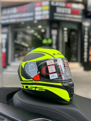 Ls2 Storm 2 Dodger Mat Siyah-Neon Sarı Full Face Motosiklet Kask