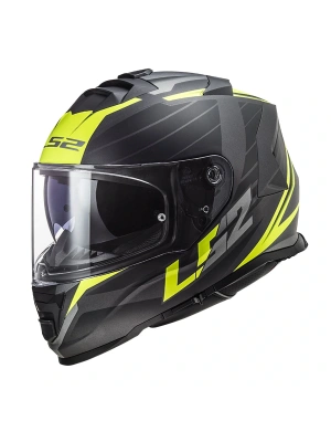 LS2 STORM 2 NERVE MAT SİYAH-NEON SARI KASK