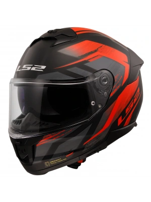 LS2 STREAM 2 FURY MAT SİYAH-GRİ-KIRMIZI KASK