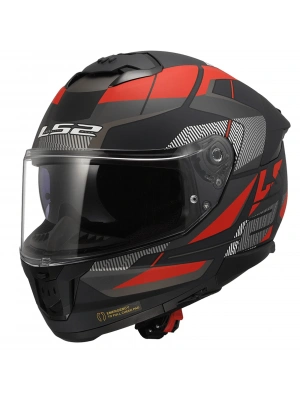 LS2 STREAM 2 ROAD MAT SİYAH-TITANIUM-KIRMIZI KASK