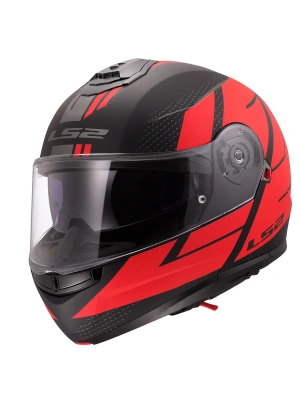 LS2 STROBE 2 CODE MAT SİYAH-KIRMIZI KASK