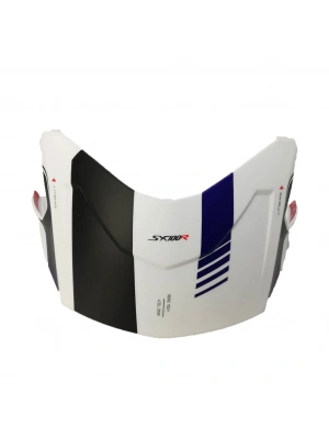 NEXX SX.100R GRIDLINE MAT BEYAZ-MAVİ KASK ARKA SPOILER