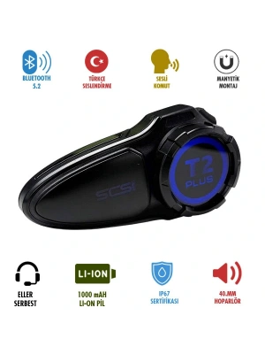 SCS T2 PLUS BLUETOOTH VE INTERCOM