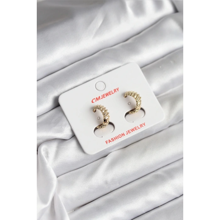 14K Gold Renk Kaplama CM Kadın Küpe