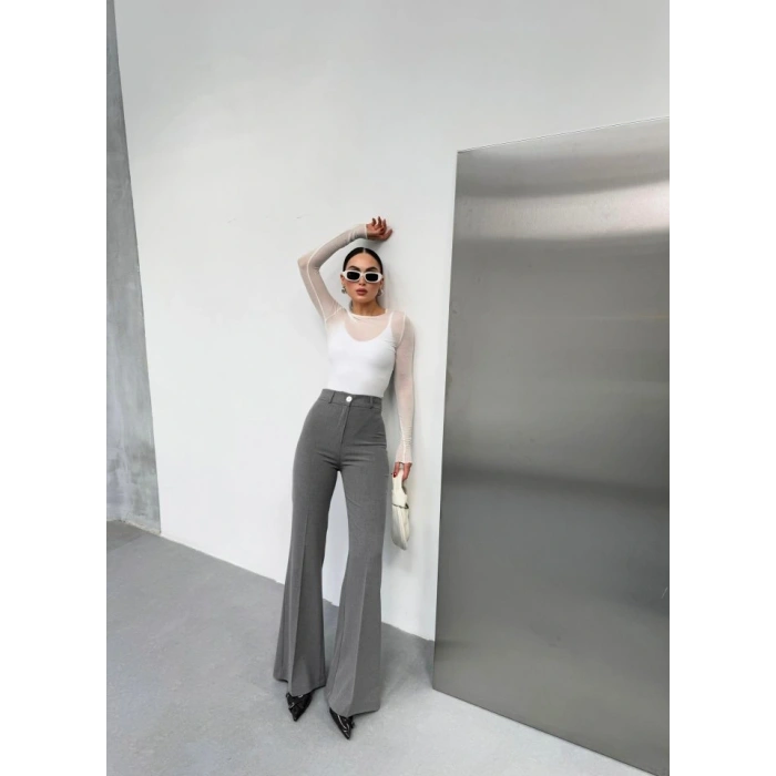 230 Gr Poly Viscose Full Lycra İspanyol Paça Pantolon