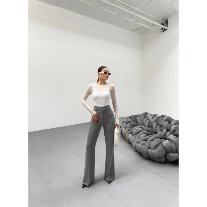 230 Gr Poly Viscose Full Lycra İspanyol Paça Pantolon