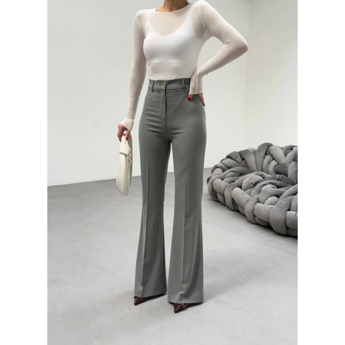 230 Gr Poly Viscose Full Lycra İspanyol Paça Pantolon