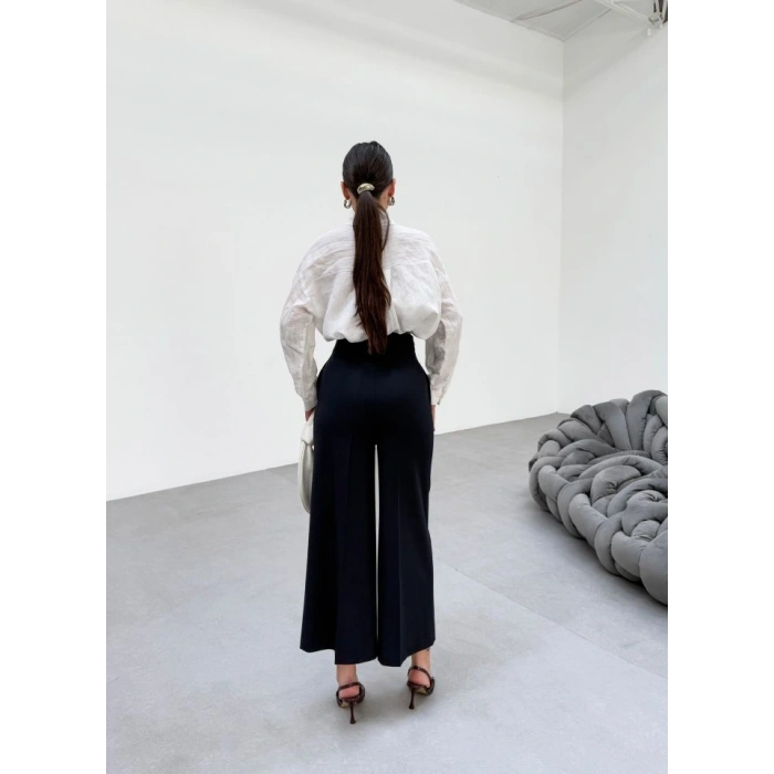 230 Gr Poly Viscose Full Lycra Metal Toka Aksesuarli Pantolon