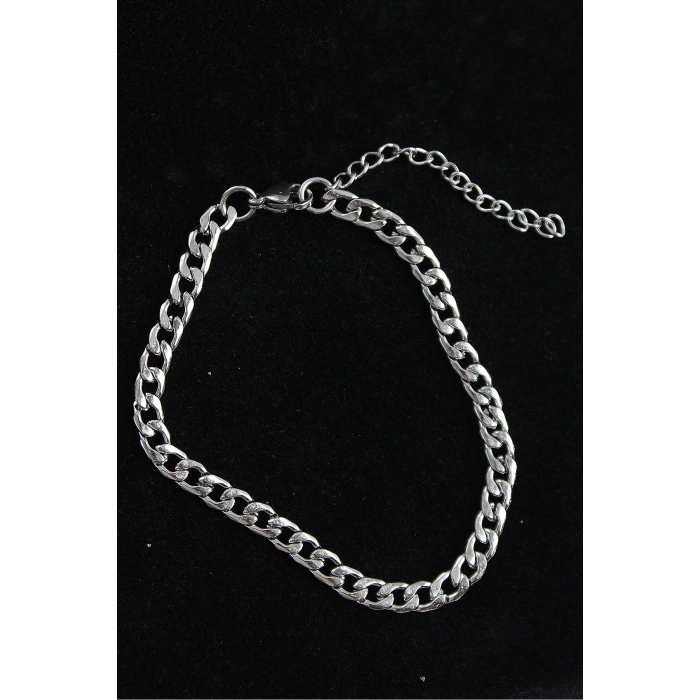 316L Çelik Klasik Model Gümüş Renk Erkek Bileklik