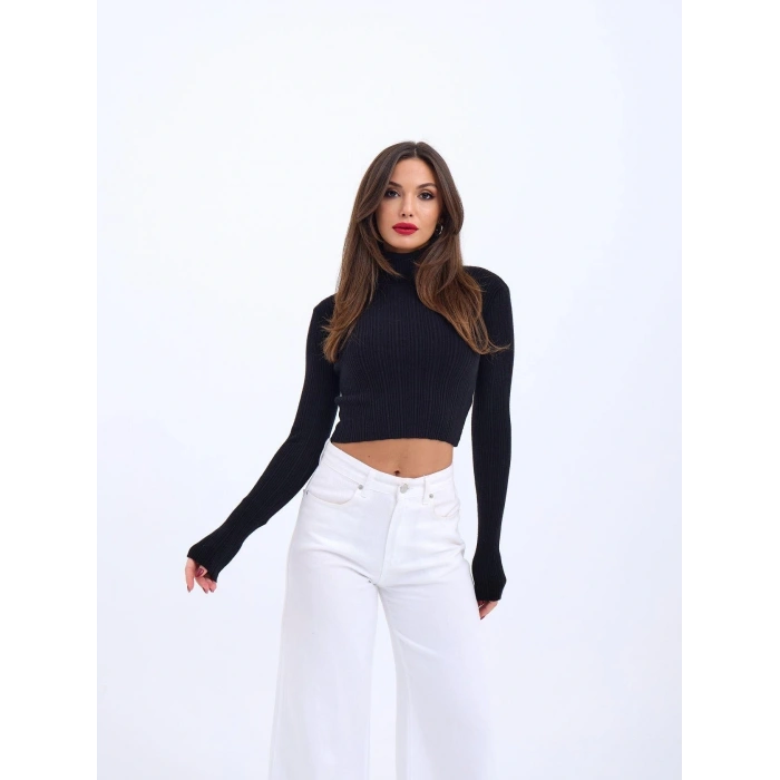 42231 TRİKO BALIKÇI KAZAK-SİYAH