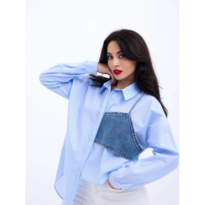 5419 GÖMLEK-SAN DİEGO ÇİZGİLİ