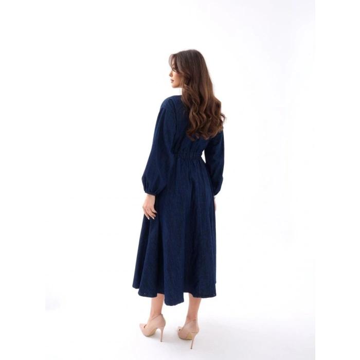 6707 KOT ELBİSE-MAVİ