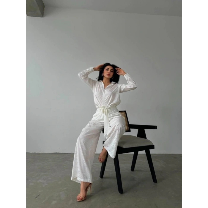 Gömlek - Pantolon Saten İkili Takım