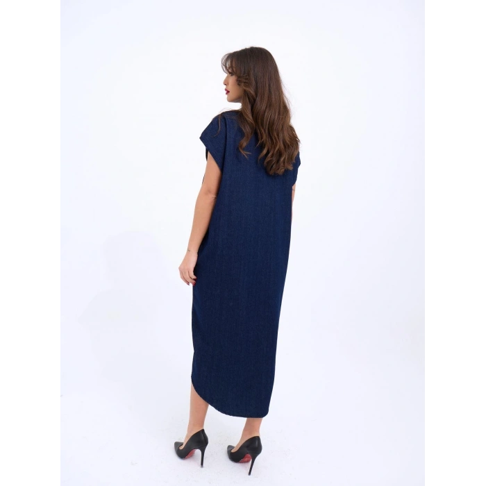 7348 KOT ELBİSE-MAVİ