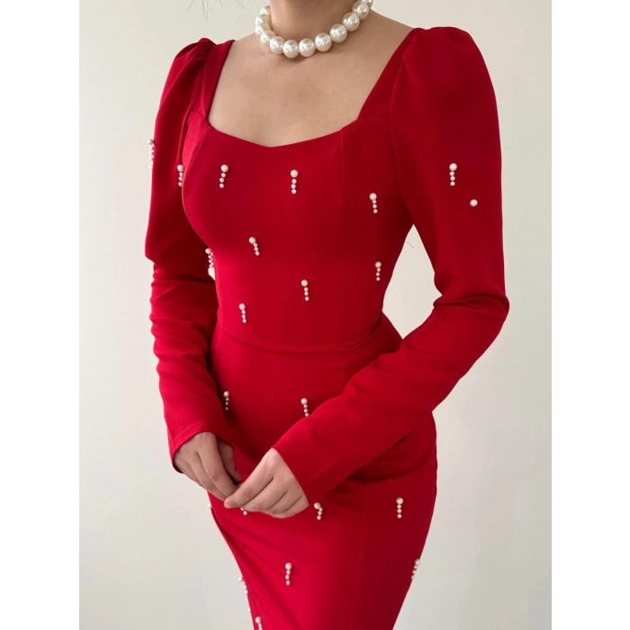 Akit İnci Detaylı Elbise