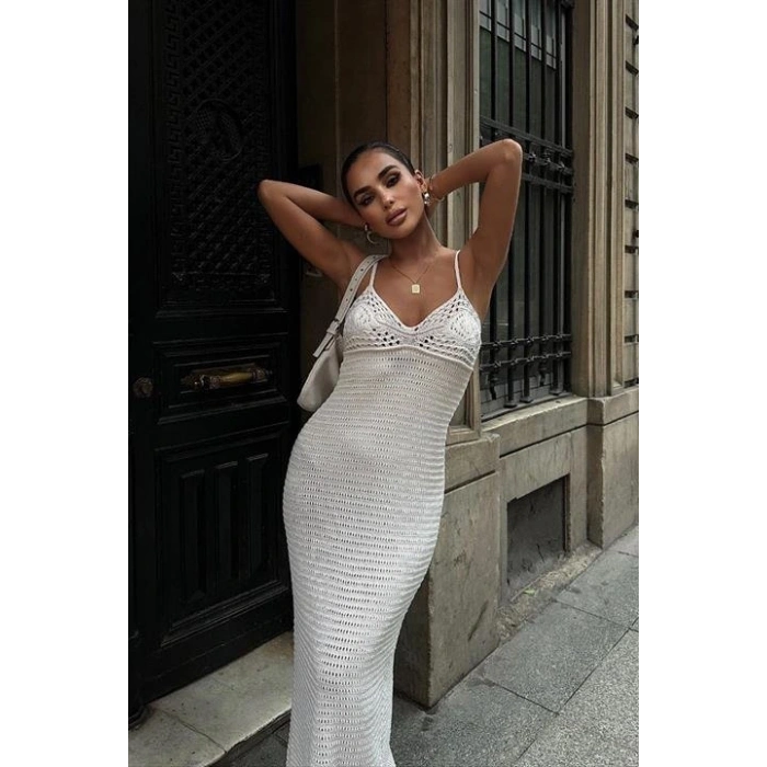 Artesmis Askılı Ajurlu Elbise 2773