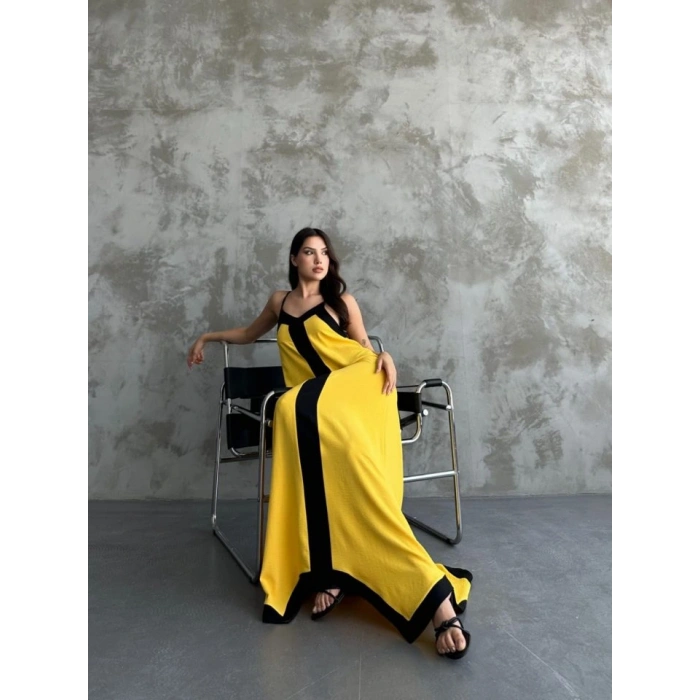 Askılı Maxi Boy Elbise