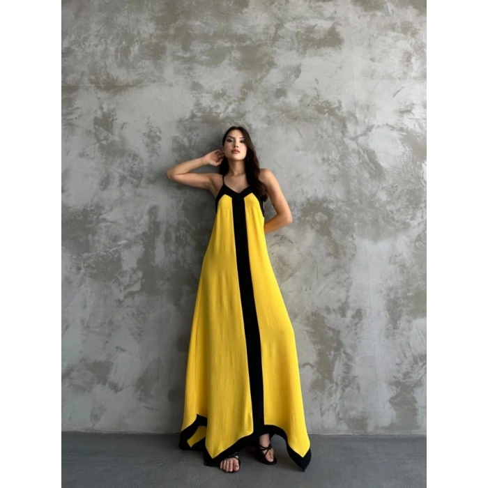 Askılı Maxi Boy Elbise