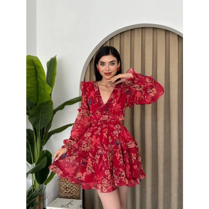 Avellino Sırt Dekolteli Elbise