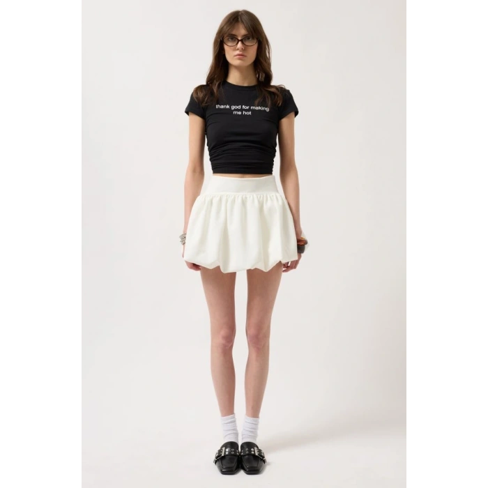 Balon Detay Mini Etek