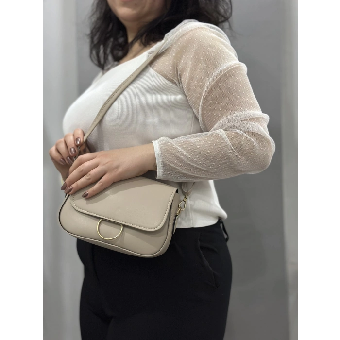 Bej cilt mossi çanta