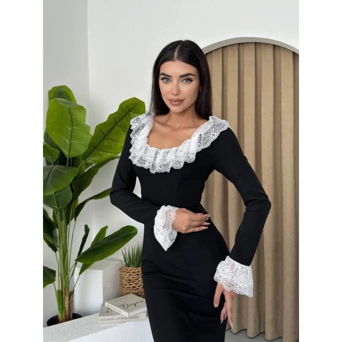 Belfast Dantel Yaka Elbise