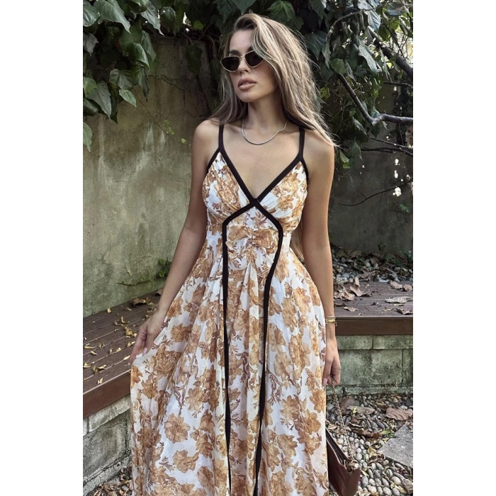 Biyeli Elbise - Taş