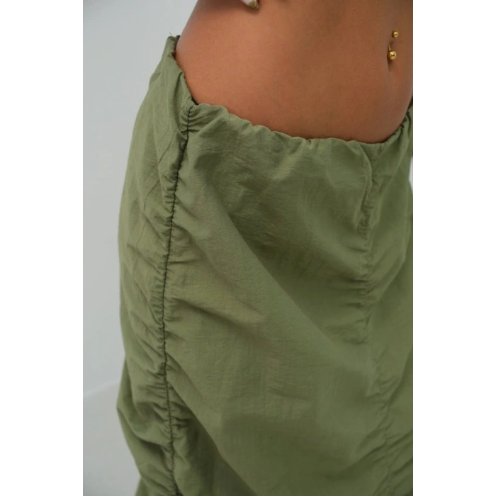 Büzgü Detay Maxi Etek