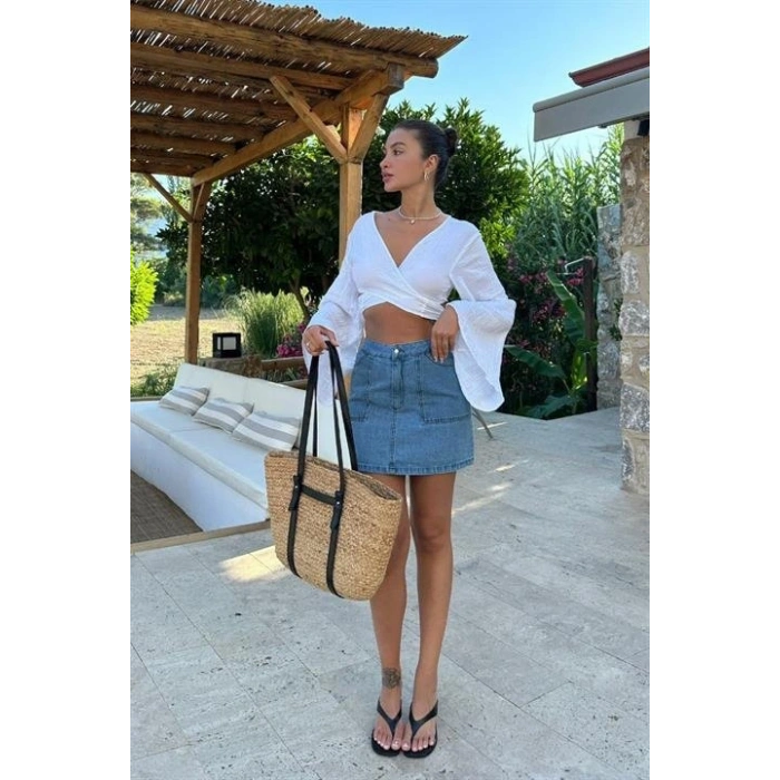 Cecile Denim Mini Etek 4015-17