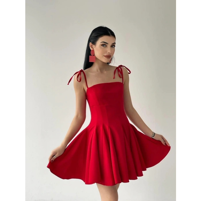 Clara Askılı Mini Elbise