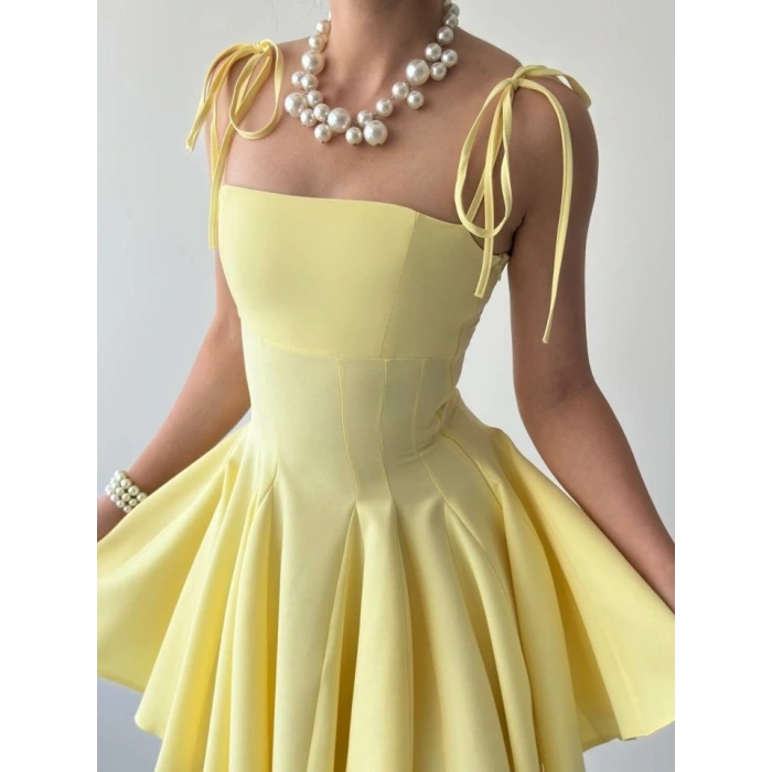 Clara Askılı Mini Elbise