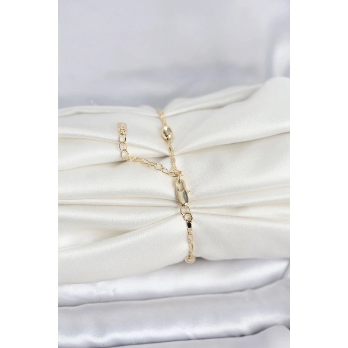 CM 14K Gold Renk Damla Topçuk Model Kadın Bileklik