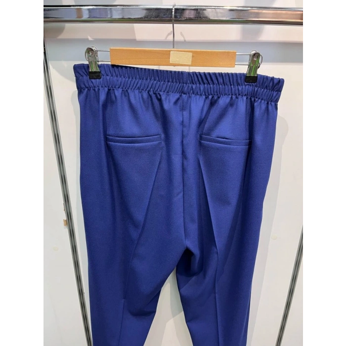 Dekorati̇f Düğmeli̇ Arka Bel Lasti̇kli̇ Pantolon