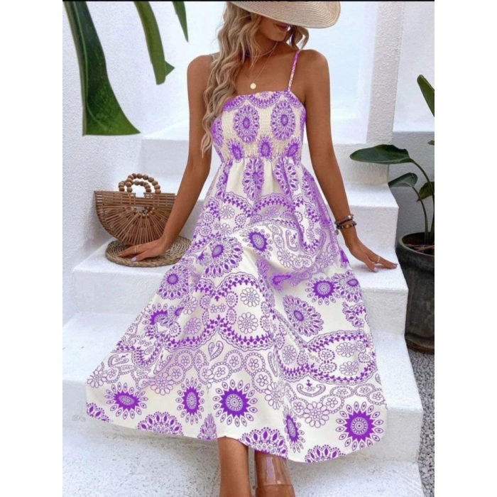 DİJİTAL BASKILI ELBİSE