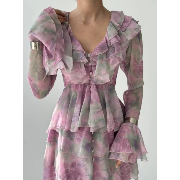 Elose Fırfırlı Elbise