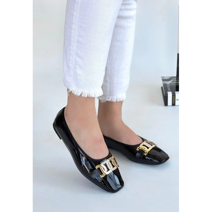 Embor Siyah Rugan Babet Ayakkabı