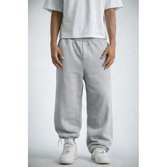 Erkek Baggy Alt Eşofman - Gri