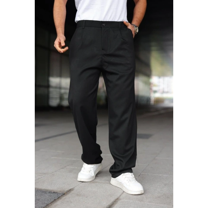 Erkek Beli Lastikli Baggy Pantolon