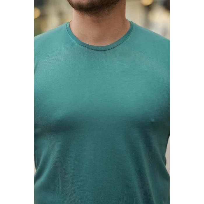 Erkek Bisiklet Yaka Basic Kısa Kollu Tişört