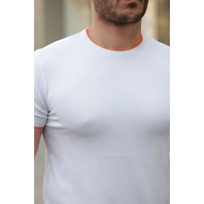 Erkek Bisiklet Yaka Kısa Kollu Tişört